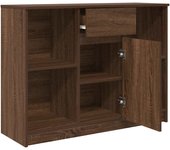 Aparador | aparador de comedor | armario de cocina con cajón roble marrón 101x35x76 cm madera ingeniería cfw43526