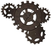 Versa volga reloj de pared decorativo para la cocina, el salón, el comedor o la habitación, marrón y negro, 71x4,3x51cm