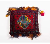 Ottoman - cojin de suelo - hecho a mano de alfombra lana afgano - pieza unica- etnico - 45 x 45