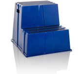 Taburete / peldaño tio-e2 plástico azul hjh office