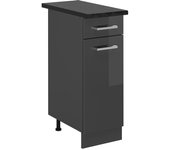 Vicco mueble bajo de cocina r-line, antracita alto brillo, 30 cm , et antracita