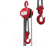 Polipasto manual de cadena 2000kg con cadena 3m y altura de elevación de 2,5m, para levantar cargas
