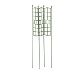 Relaxdays tutores para plantas, set de 3, 124x14,5 cm, ayuda para trepadoras, independiente, para unir, plástico, verde