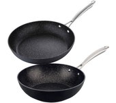 Set sartenes 28x6.0 y wok 28x8.0 cm aluminio forjado apta para inducción san ignacio vita