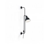 Ideal lux shower - 1 luz de pared, negro