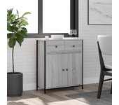 Aparador | aparador de comedor | armario de cocina de madera de ingeniería gris sonoma 70x30x80 cm cfw79045