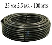 Tuberia polietileno 25mm | tuberia agricola 25mm 2,5 bar 100 metros | tuberia riego 25mm | manguera de riego 25 mm