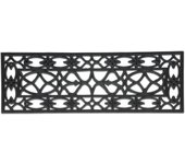 Relaxdays felpudo de goma, 75 x 25 cm, resistente intemperie, antideslizante, interior y exterior, con adornos, negro