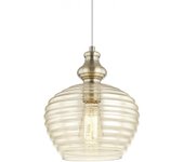 Colgante ambar lumpur con tulipa de cristal 1 e-27 de