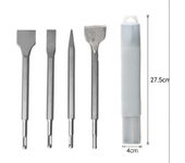 Cinceles (4 piezas) para hormigón, baldosas, ladrillos, adecuados para taladros de impacto y martillos eléctricos.