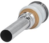 Tapón de drenaje de fregadero de cobre y acero inoxidable para lavabo de baño, pieza de drenaje para cocina doméstica (plateado con r