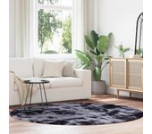 Alfombra peluda navarra gris oscuro 200x200 cm