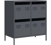 Aparador | aparador de comedor | armario de cocina de acero laminado en frío antracita 68x39x73,5 cm cfw37010