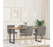 Pack 4 uds sillas de comedor | silla de cocina tela taupe cfw86898