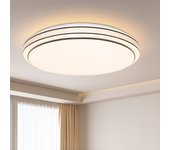 Nettlife lámpara de techo led dormitorio - diámetro 27 cm lámpara de cielo estrellado lámpara blanca cálida de 12 w lámpara redonda moderna para
