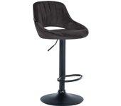 Taburete de bar milet con funda de terciopelo negro|negro