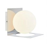 Zenit - aplique para baño en metal/cristal esmerilado cromo ø12cm