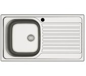 Fregadero de encastre mp861vdx acero 86x50 cm un seno y escurridor derecho