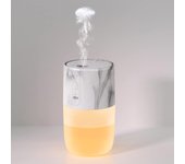 Mini humidificador de aire, humidificador ultrasónico de 300 ml con forma de anillo de humo de medusa, con 7 led multicolores