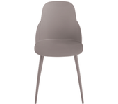 Conjunto de 2 sillas solinea gris tórtola de polipropileno con estructura metálica 44x51 cm 82h