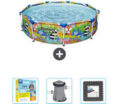 Paquete de piscina - bestway - alrededor - 274x274x66 cm + accesorios cb8