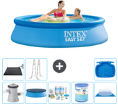 Paquete de piscina - intex - alrededor - 244x244x61 cm + accesorios a807