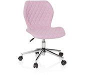 Silla par niños / silla giratoria joy ii tejido rosa hjh office