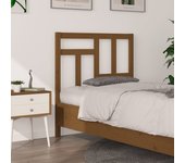 Cabecero de cama，panel de cabecera，decoración de pared madera maciza pino marrón miel 95,5x4x100 cm cfw20906