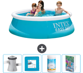 Paquete de piscina - intex - alrededor - 183x183x51 cm + accesorios cb130