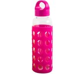 3x botellas de vidrio borosilicato y silicona, 360 ml, fucsia h&h