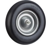 Relaxdays rueda carretilla 4.80 4.00-8 con eje, goma, negro-gris, hasta 100 kg