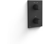 Tres 21125001nm therm-box pieza vista para caja empotrada de 2 vías color negro mate
