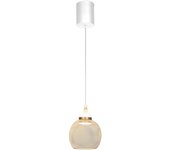 Lámpara de techo con tulipa colgante de acero color blanco. bombillas led 9w. 3500k. ref td23028-1b-wh