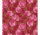 Papel pintado floral rosas rojo
