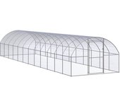 Maison exclusive - gallinero de exterior de acero galvanizado 3x12x2 m