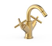 Tres 28312001om mont blanc grifo bimando para bidé color oro mate 24k