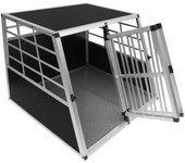 Jaula de transporte de coche para mascotas caja de viaje de aluminio trapezoidal transportador de perros gatos cachorros