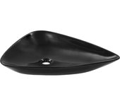 Lavabo de cerámica triangular negro 645x455x115 mm cfw137132