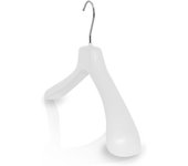 Kiroplast 15 perchas de goma blancas antideslizantes de tacto suave para sudaderas abrigos muletas perchas de goma para hombre y mujer 42cm