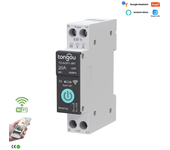 Interruptor inteligente wifi de 20 a para alexa, asistente de google, control remoto por aplicación, con medición, control por voz y temporizador