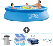 Paquete de piscina - intex - alrededor - 305x305x76 cm + accesorios cb90