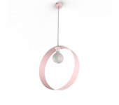 Lumicom | nucleo mono lámpara pendiente, 1x e27, max 42w, metal, rosado, d.40cm