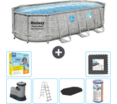 Paquete de piscina - bestway - oval - 549x274x122 cm + accesorios cb35