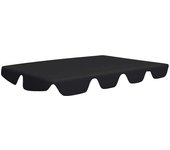 Dosel de repuesto columpio de jardín negro 188/168x145/110 cm