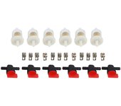 Kit de abrazadera de válvula de cierre de filtro de carburador para desbrozadora de jardín, accesorios para cortacésped