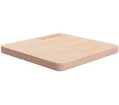 Tablero cuadrado 50x50x4 cm madera maciza de roble sin tratar