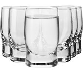 Krosno copas para vodka | conjunto 6 piezas | vasos de chupito de tequila 40 ml | vasos de virdio transparente | perfectas para la casa, restaurante