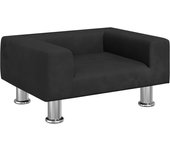 Sofá para niños | sofá de salón | sofá de descanso de terciopelo negro 50x40x26,5 cm cfw90163