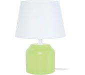 Lámpara de noche tosel mary b tela cilindro verde d16 x h24 cm