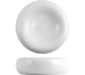 4x h&h plato redondo porcelana blanca nube cm 14x4,6h